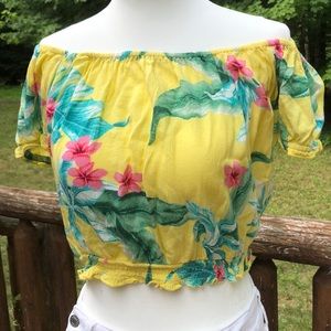 Off the Shoulder Flower Top